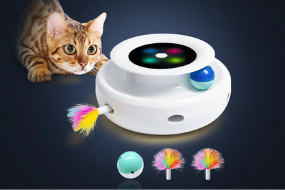 ROJECO 2-en-1 Jouet Interactif Automatique pour Chat