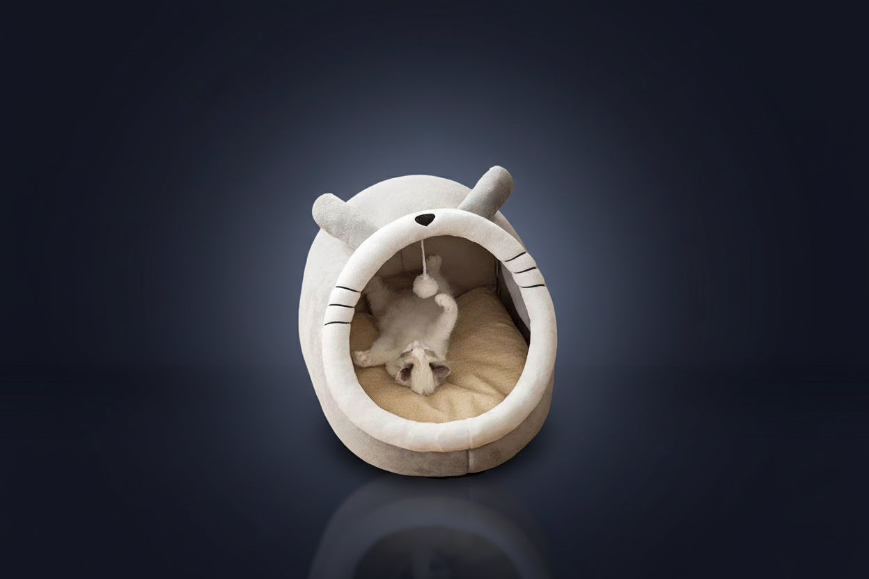 Couchage Cocon Pliale et Lavable pour Chats