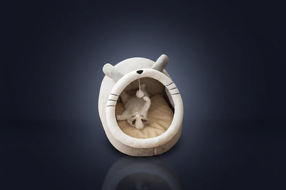 Couchage Cocon Pliale et Lavable pour Chats